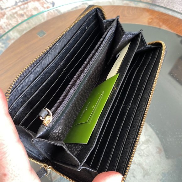 NWT Kate Spade Swan Black Wallet | Zip Around Purse Wristlet - Picture 5 of 12